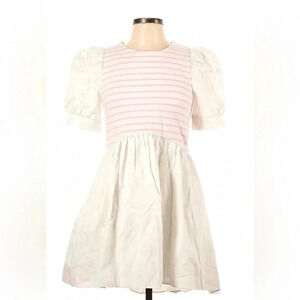 English Factory size small dress white and pink